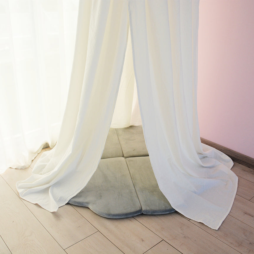 All 4 Kids Tulip Nursery Canopy with Tassel - White