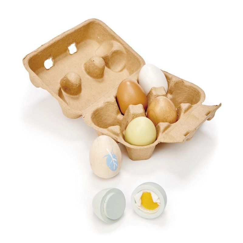 Tender Leaf Toys Pretend Wooden Eggs