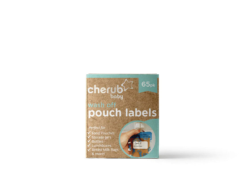 Cherub Baby On The Go Reusable Food Pouch150ml Animal 10pk