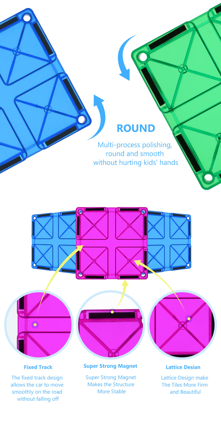 MNTL Classic Magnetic Car Track Set 52 Pcs