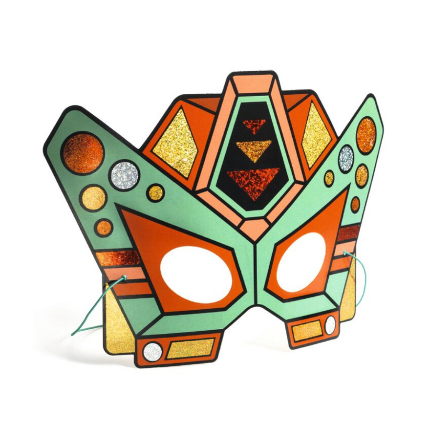 Djeco Do It Yourself Super Robots Masks (Metallic Stickers)