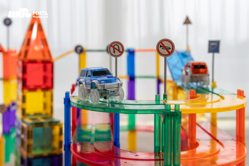 MNTL Classic Magnetic Car Track Set 108 Pcs