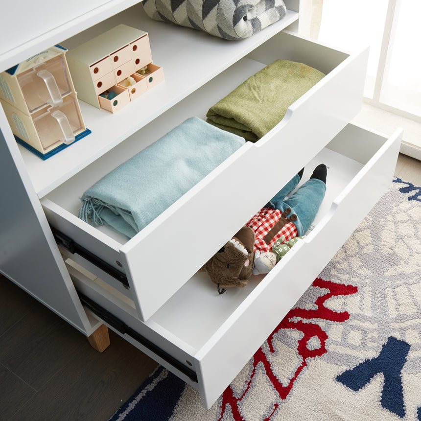 JOY BABY Aurora 2 Drawers Chest of Draw with Change Table - White