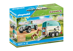 Playmobil - Car with Pony Trailer