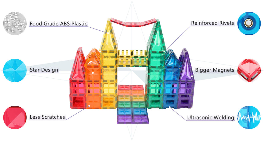 MNTL Classic Space Travelling Magnetic Tile Set 177 Pcs