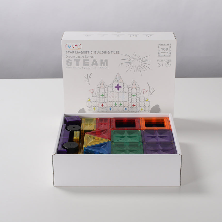 MNTL Pastal Magnetic Tile 108 Pcs