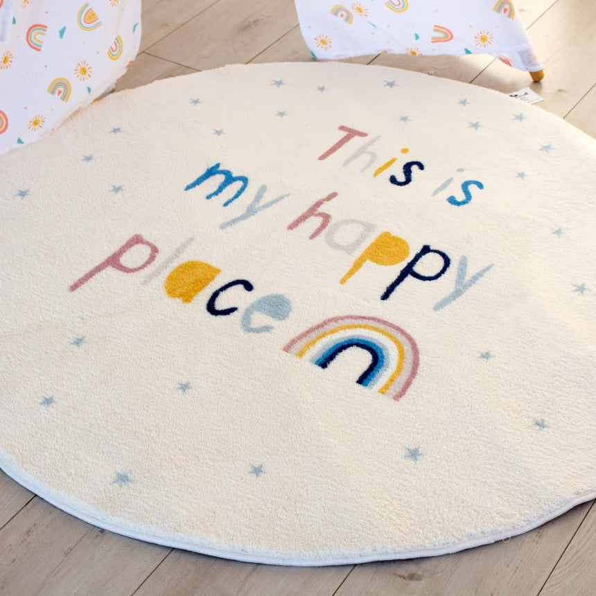 ALL 4 Kids This is My Happy Place Round Rug 160x160cm