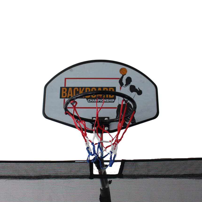 ALL 4 KIDS 12 FT Jump Zone Spring Trampoline with Basketball Board