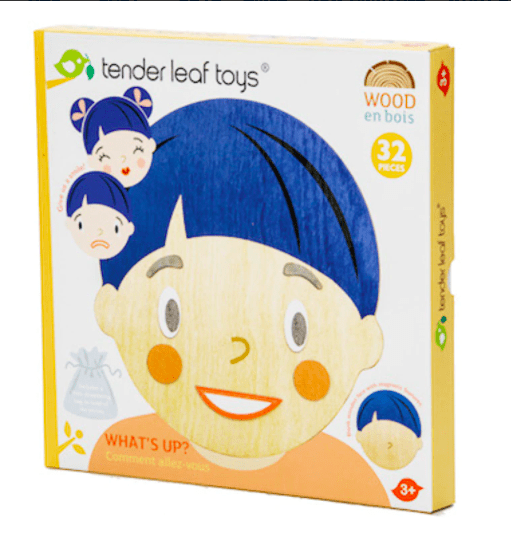 Tender Leaf Toys What's Up Bag Wooden Magnetic Expressions Face Set
