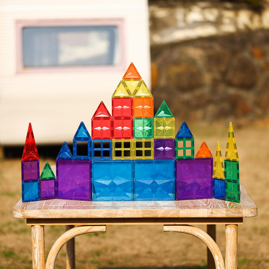 MNTL Classic Basic Teaching Aids Magnetic Tile Set 62 Pcs