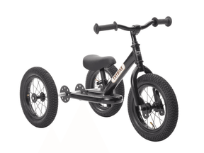 Trybike 2 in 1 Steel Balance Bike and Tricycle - Vintage Black